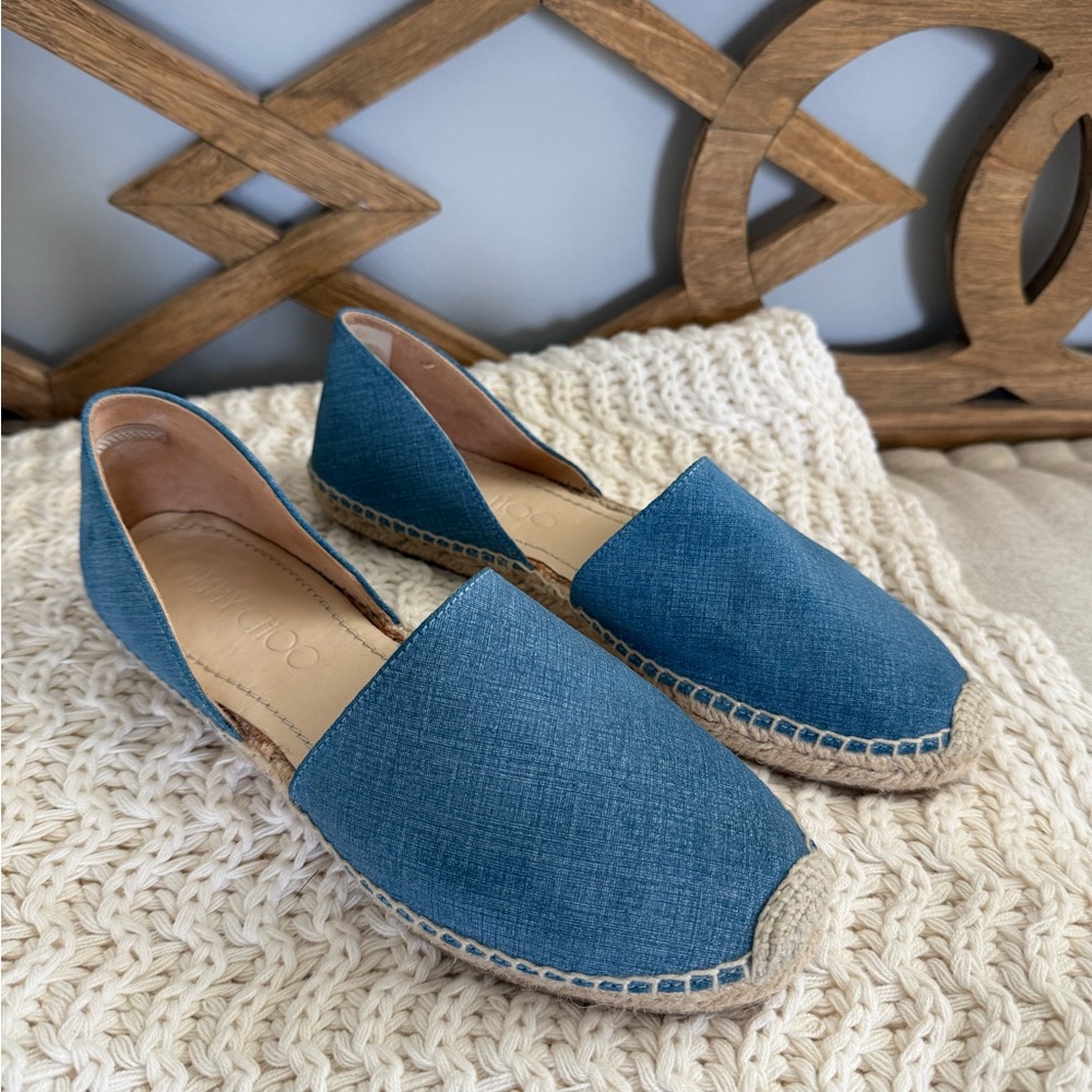 Jimmy Choo Denim Blue Espadrilles